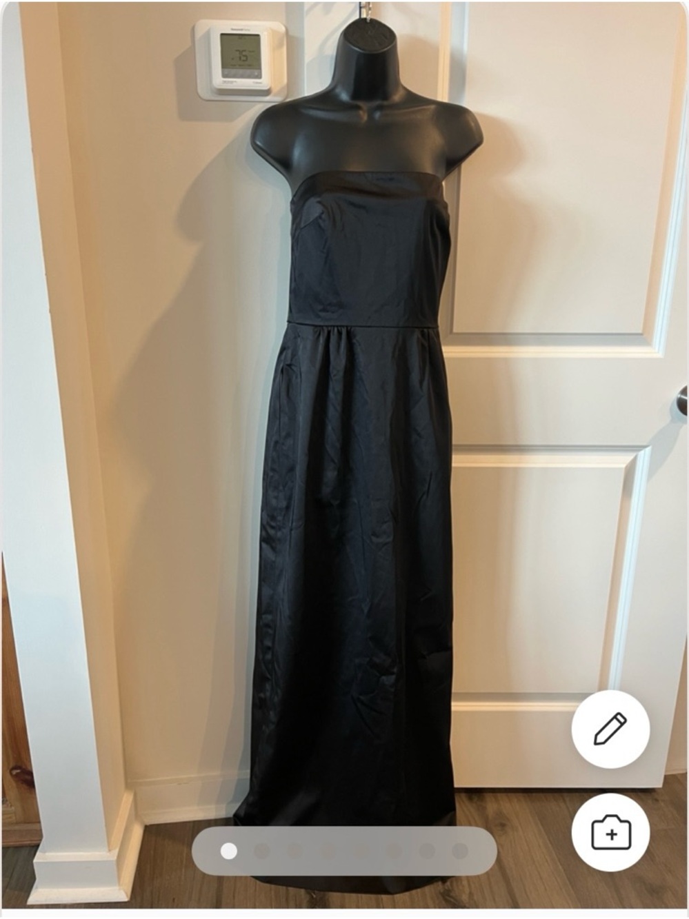 Talbots Black Strapless Evening Gown